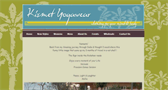 Desktop Screenshot of kizmetyogawear.com